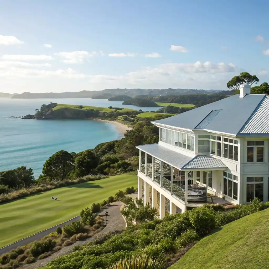 Kauri Cliffs resort exterior view